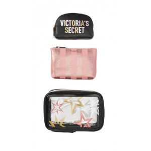 3 в 1 косметичка Victoria’s Secret Beauty Bag Trio print Stars