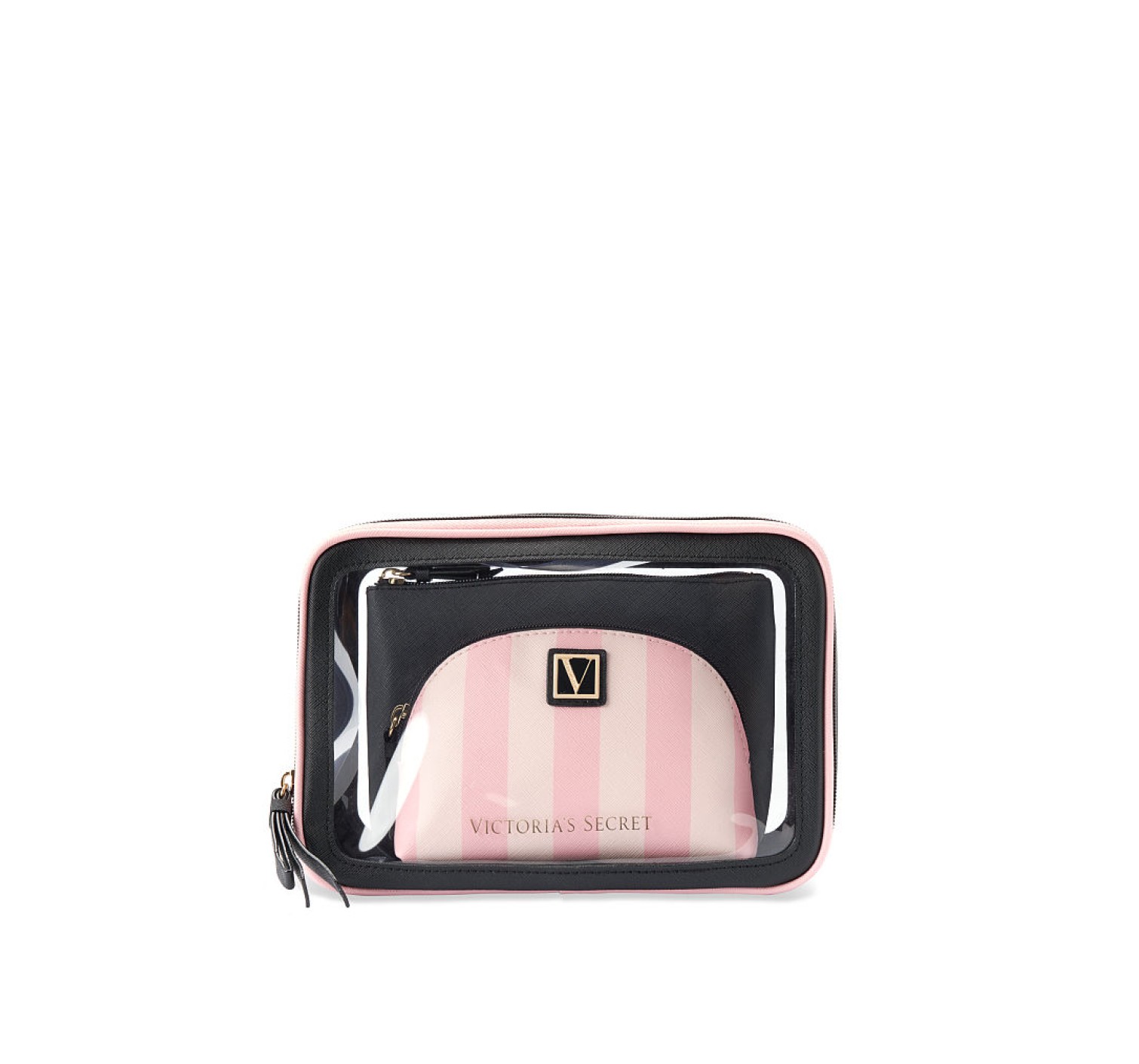 3 в 1 косметичка Victoria’s Secret Beauty Bag Trio Signature Stripe