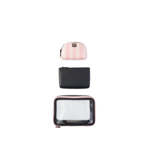3 в 1 косметичка Victoria’s Secret Beauty Bag Trio Signature Stripe