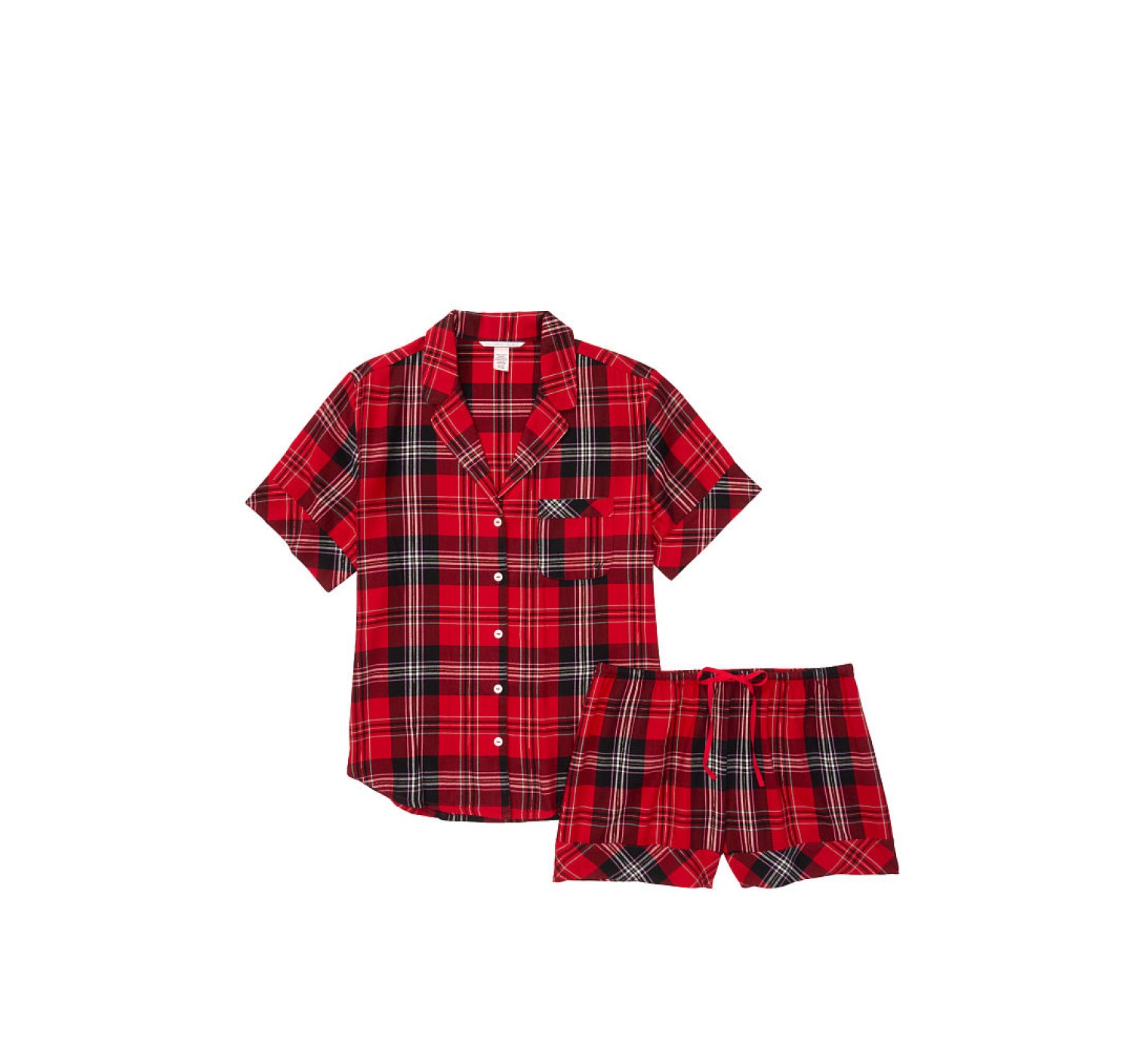 Фланелевая пижама c шортами Victoria’s Secret Flannel Short PJ Set
