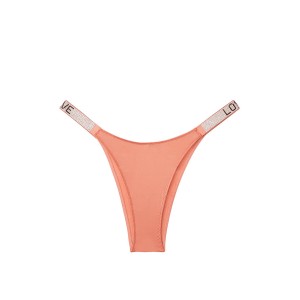Трусики VS Very Sexy Crystal Logo Brazilian Panty Love Strap Rose Blush