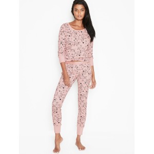Пижама Victoria’s Secret Thermal Long PJ Set Pink Starry Sky