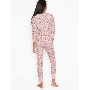 Пижама Victoria’s Secret Thermal Long PJ Set Pink Starry Sky