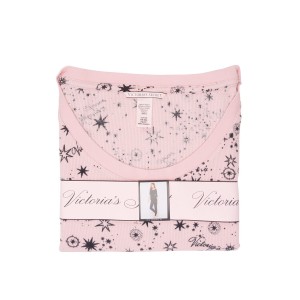 Пижама Victoria’s Secret Thermal Long PJ Set Pink Starry Sky