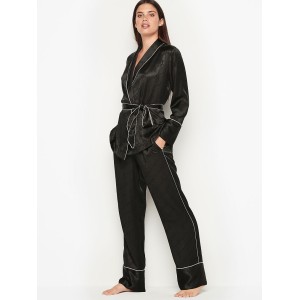 Пижама Victoria’s Secret The Satin Black logo PJ Set