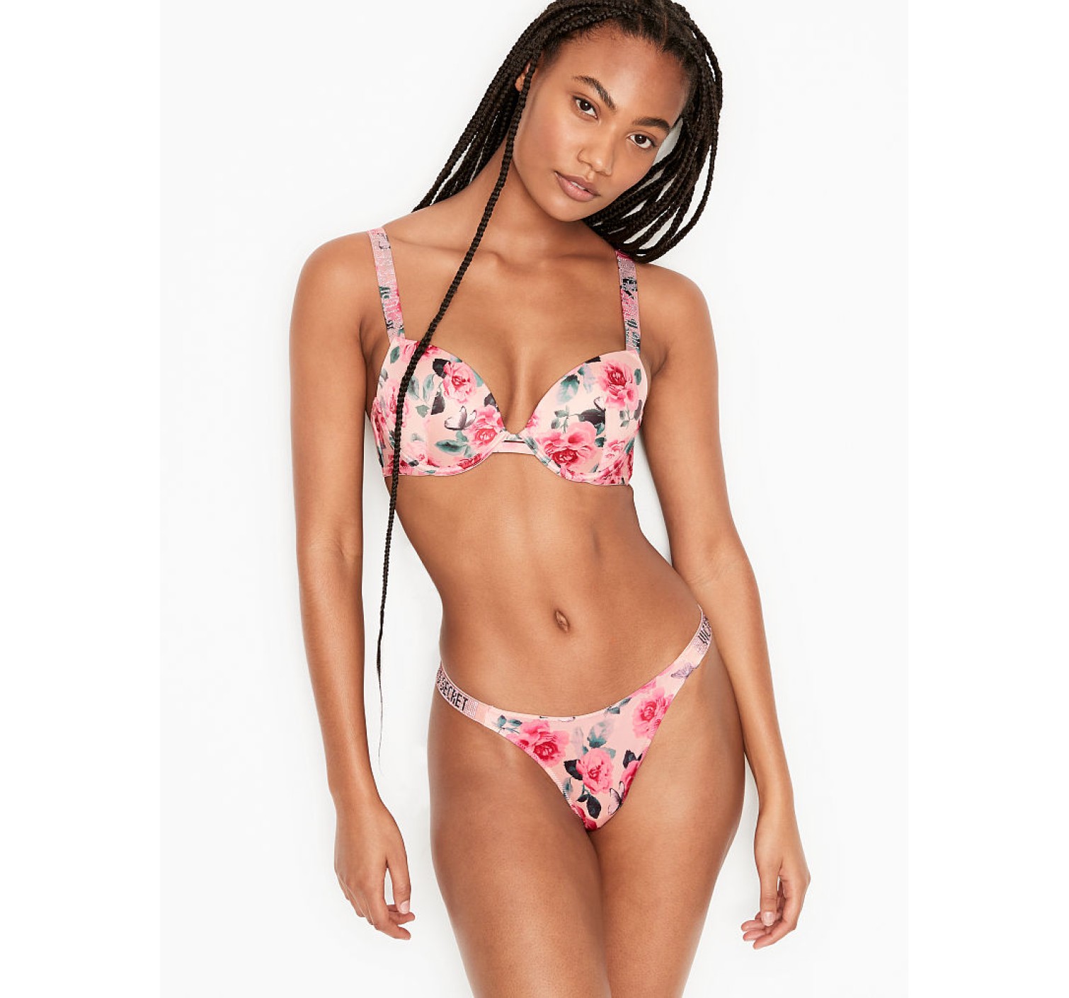Трусики VS Call Me Rose Shine Strap Thong panty