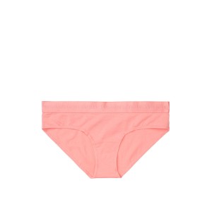 Трусики чики Victoria's Secret Coral logo Cotton Cheeky panty 