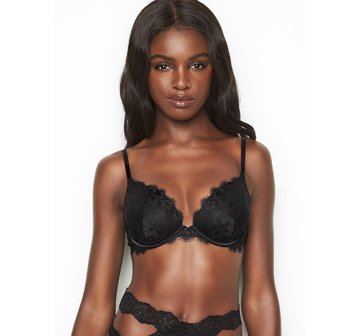Бюстгальтер Victoria’s Secret Dream Angels Black Lace push-up  Bra