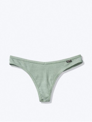 Трусики Victoria's Secret PINK Cotton Thong panty grey