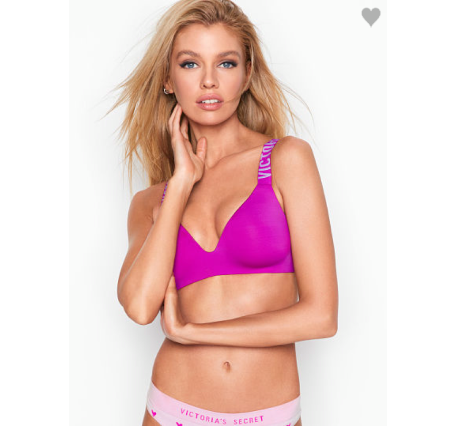 Бюстгальтер Victoria’s Secret T-shirt Lightly lined Logo Bra Neon pink