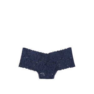 Трусики Victoria's Secret High-rise Thong panty Blue Floral Lace