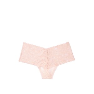 Трусики Victoria's Secret High-rise Thong panty Pudra Floral Lace