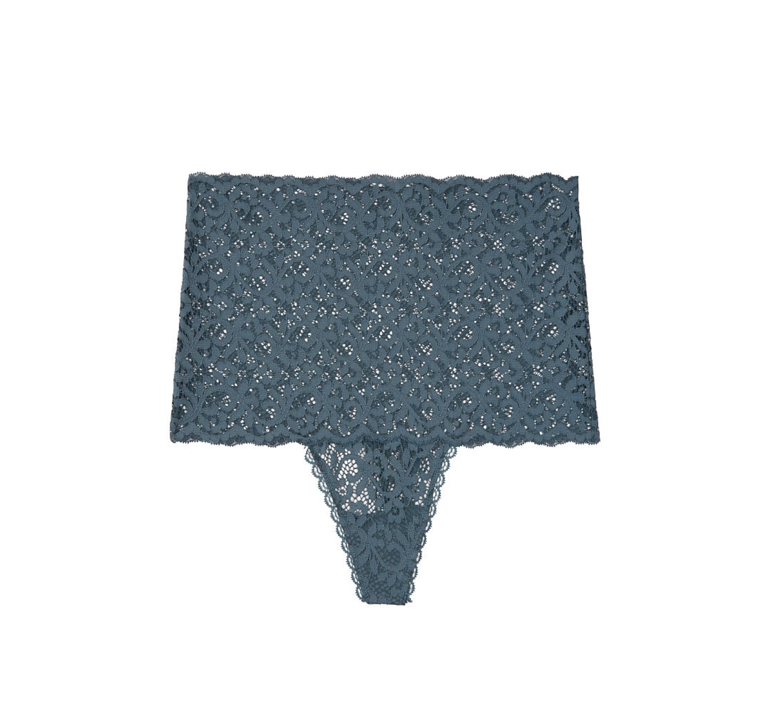 Трусики Victoria's Secret High-rise Blue Lace Thong panty