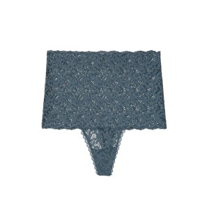 Трусики Victoria's Secret High-rise Blue Lace Thong panty