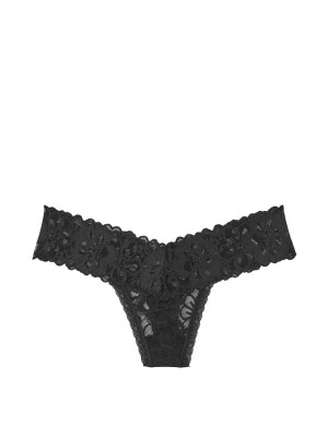 Трусики Victoria's Secret Very Sexy Black Lace Thong panty