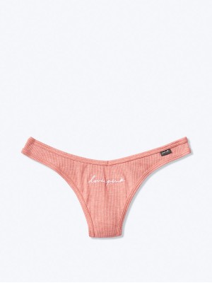 Трусики Victoria's Secret PINK Cotton Thong panty vintage rose