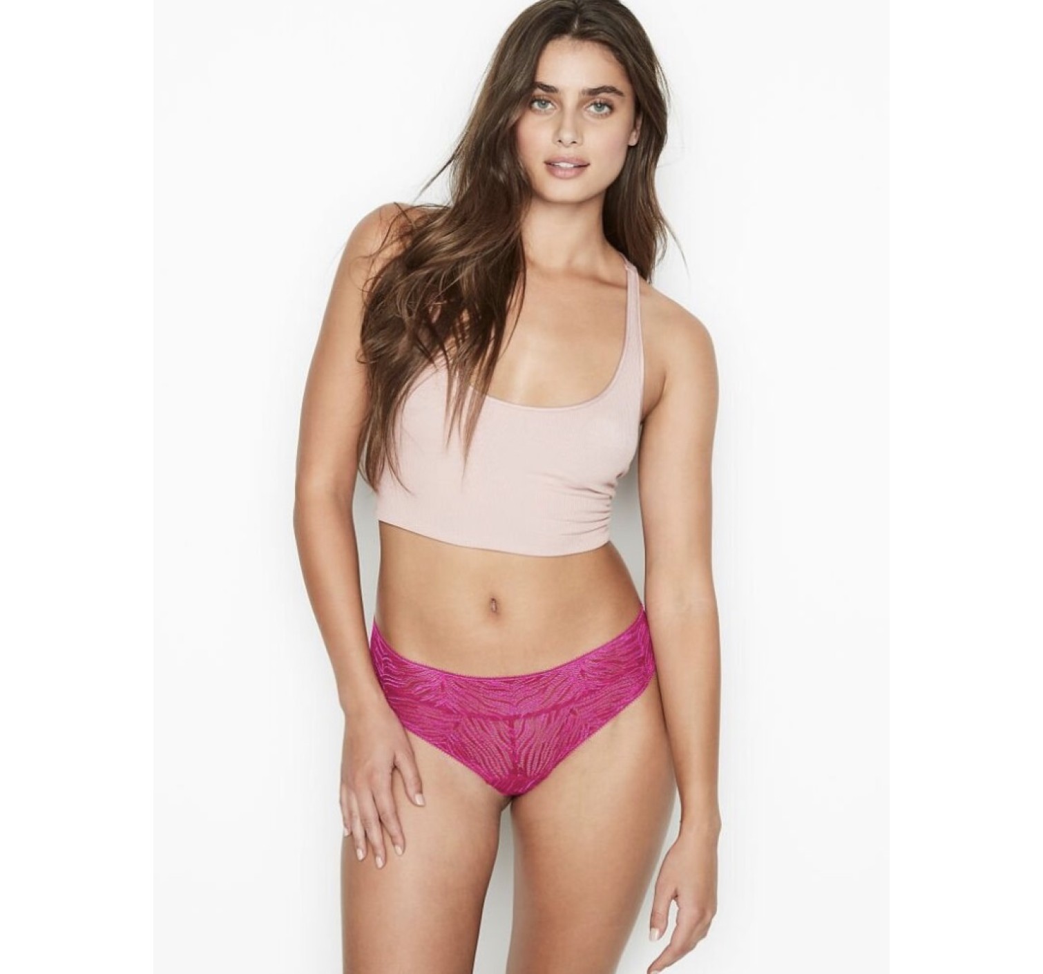 Трусики Victoria's Secret Very Sexy Tanga panty Fuchsia Zebra Lace