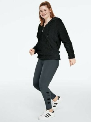 Леггинсы Victoria’s Secret COZY Grey Logo Pink Leggins
