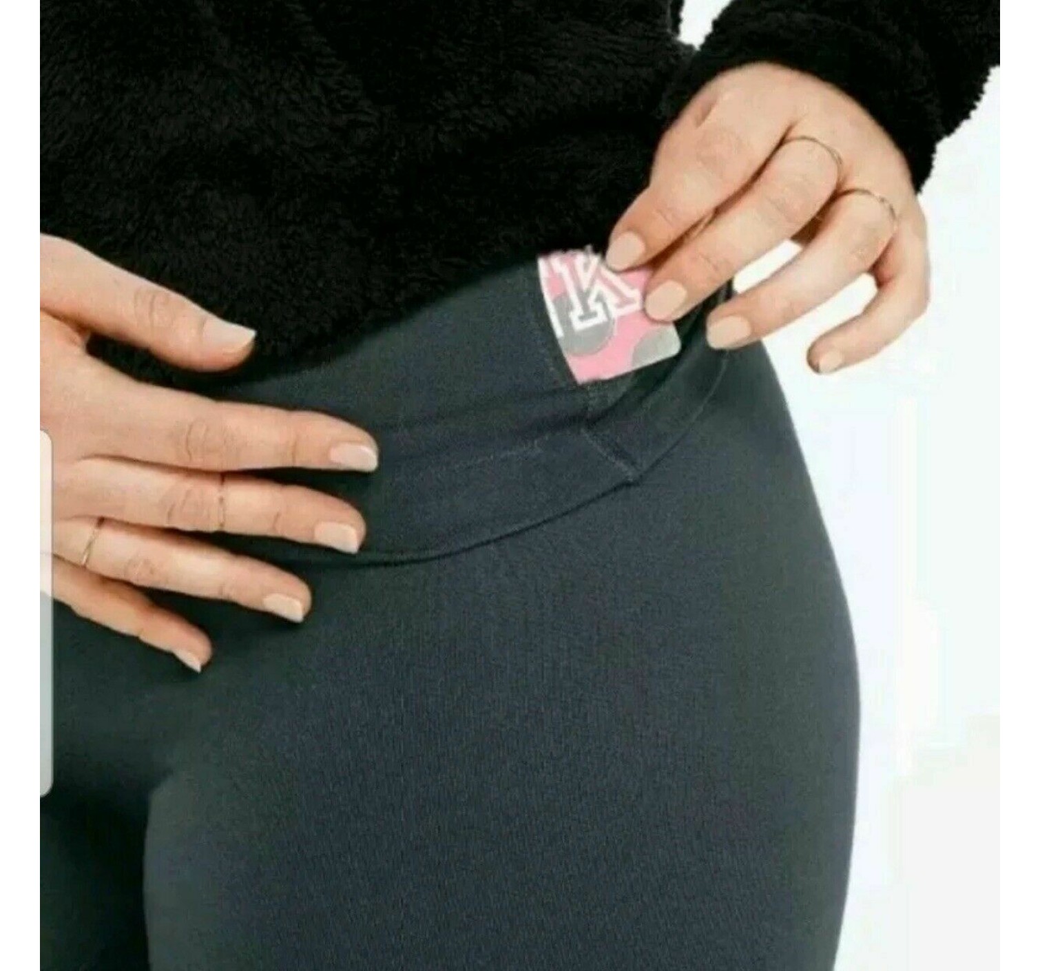 Леггинсы Victoria’s Secret COZY Grey Logo Pink Leggins