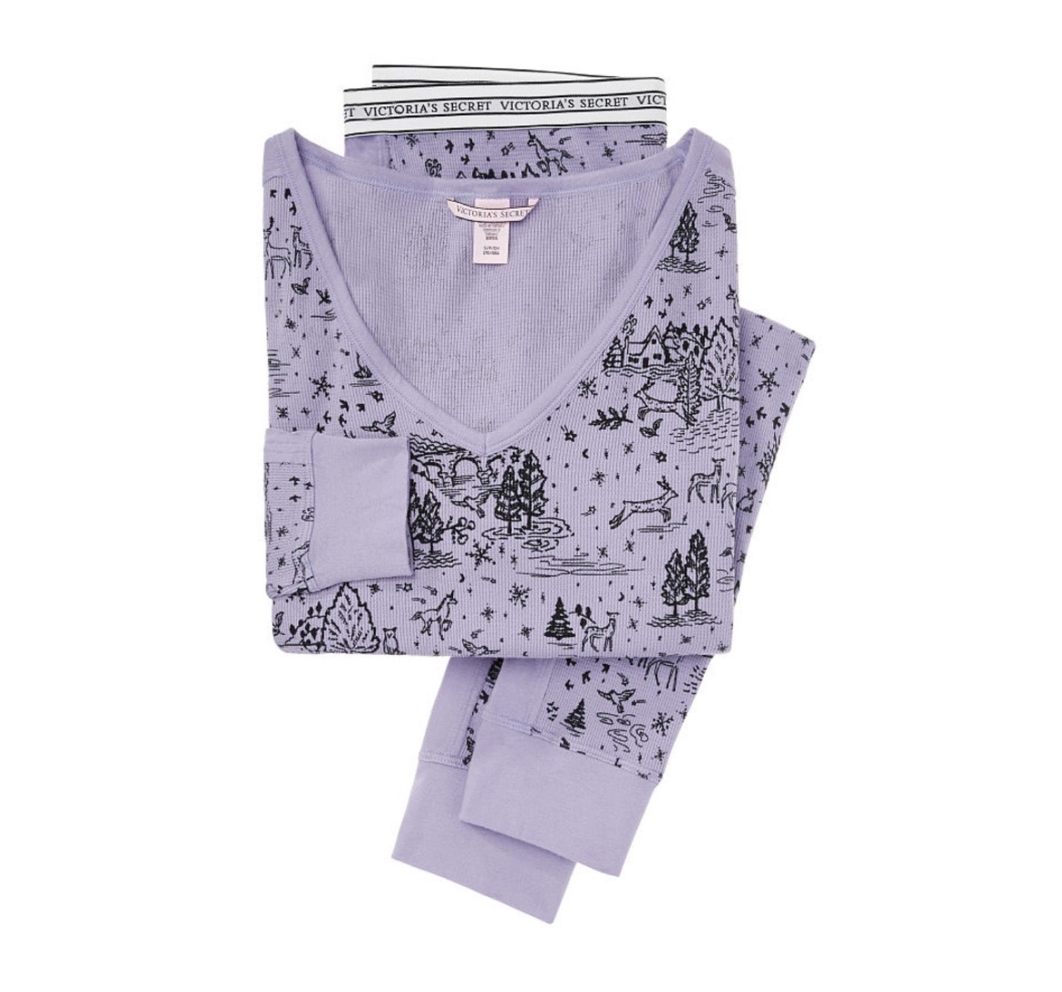 Пижама Victoria’s Secret Thermal Long PJ Set magic print