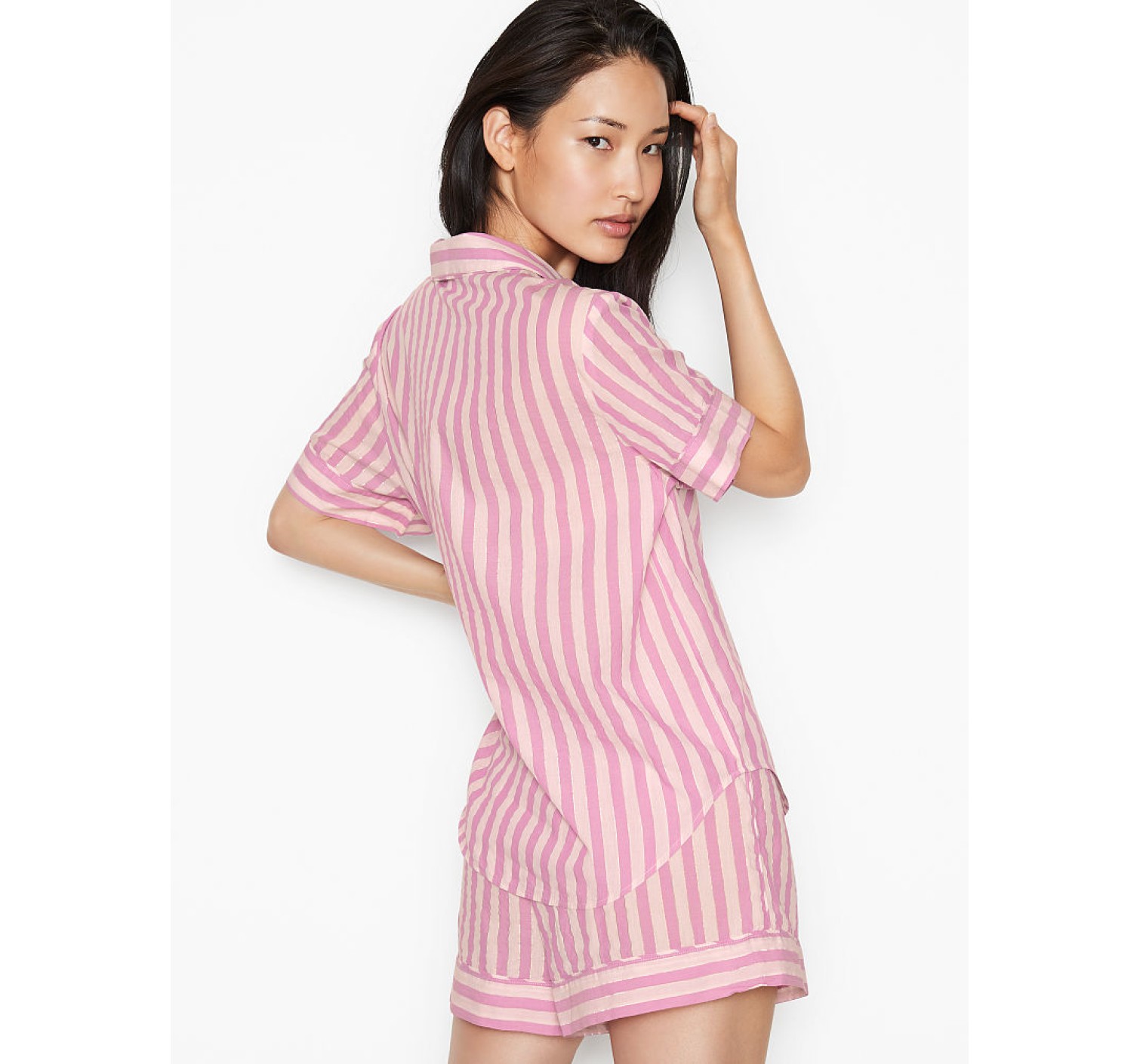 Пижама Victoria’s Secret Pink Stripes Cotton Short PJ Set