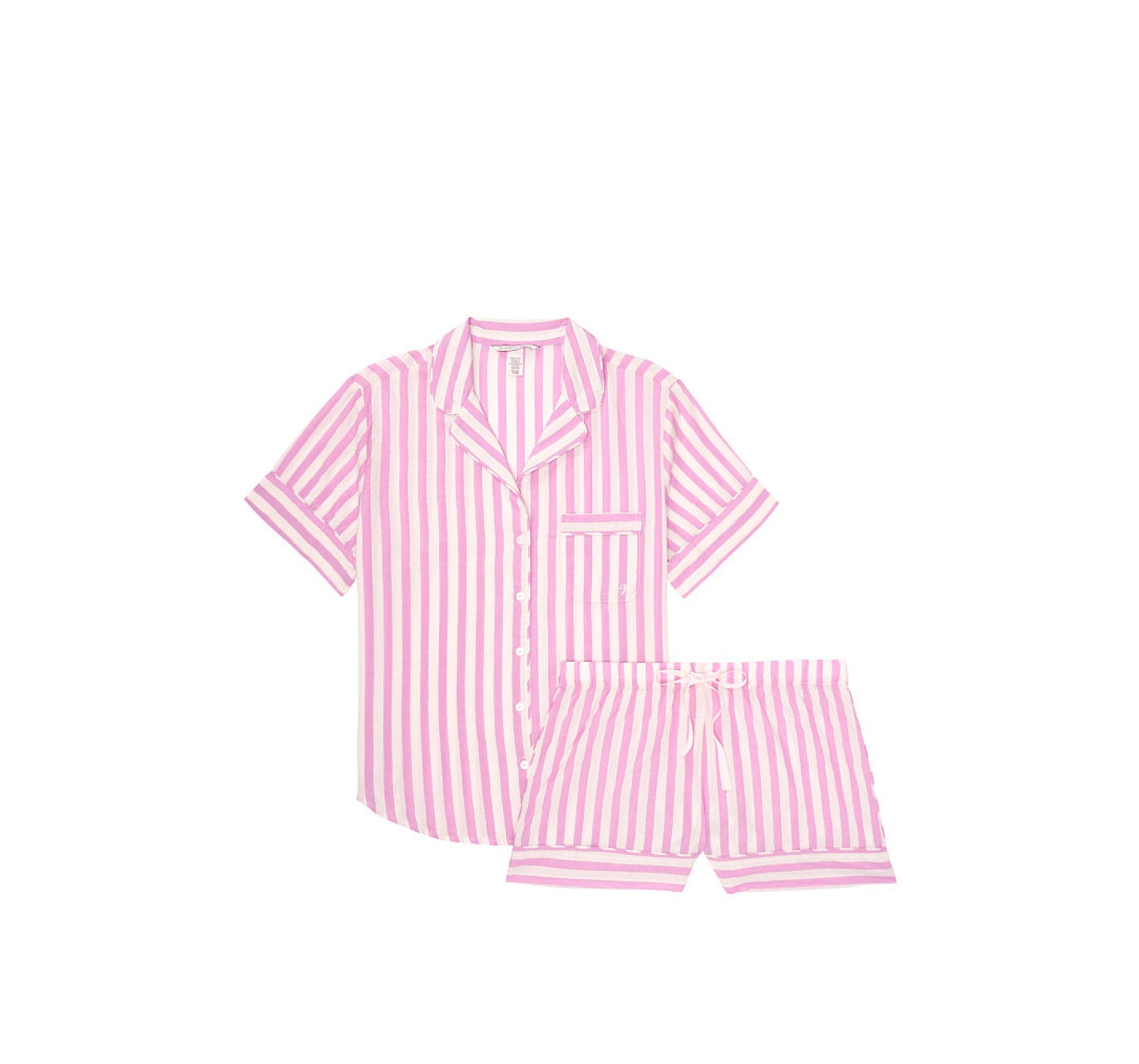 Пижама Victoria’s Secret Pink Stripes Cotton Short PJ Set