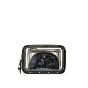 3 в 1 косметичка Victoria's Secret Beauty Bag Trio Black Lily Lace
