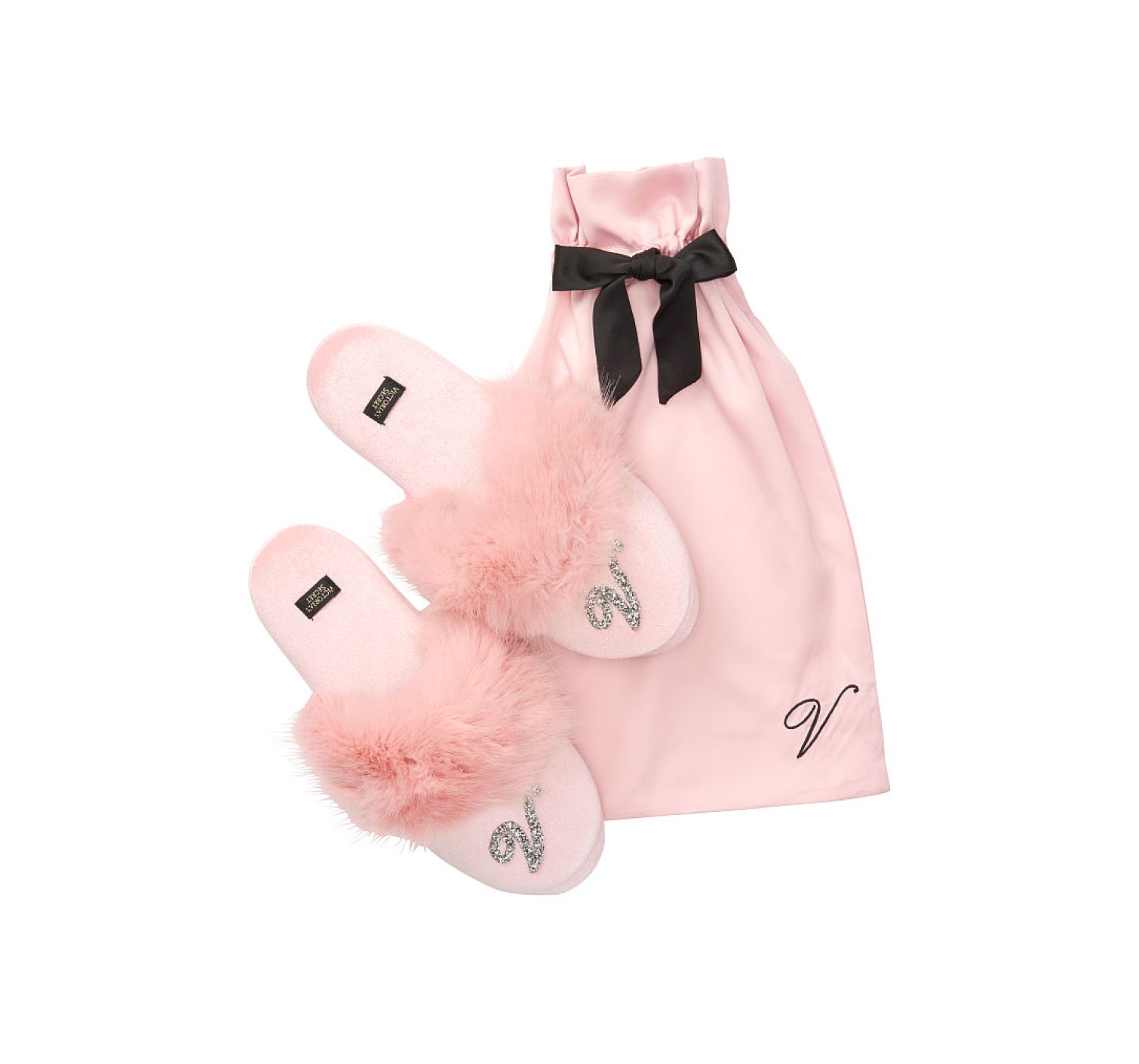 Домашние тапочки Victoria’s Secret Slippers Shine Logo V