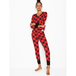 Піжама Victoria's Secret Red black Buffalo Thermal Long PJ Set