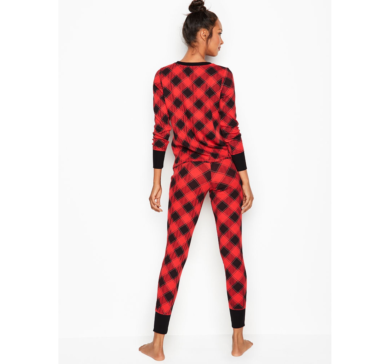 Піжама Victoria's Secret Red black Buffalo Thermal Long PJ Set