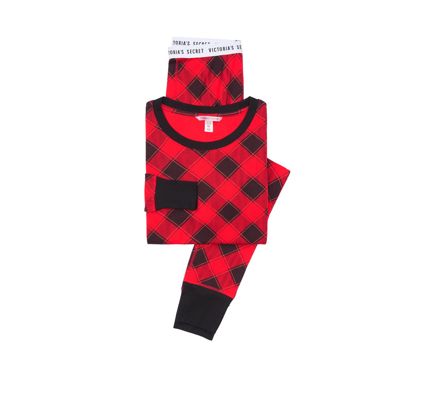 Піжама Victoria's Secret Red black Buffalo Thermal Long PJ Set