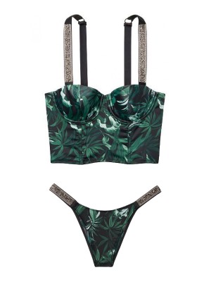 Комплект белья Victoria’s Secret Very Sexy Shine Strap Balconette Tropical print 