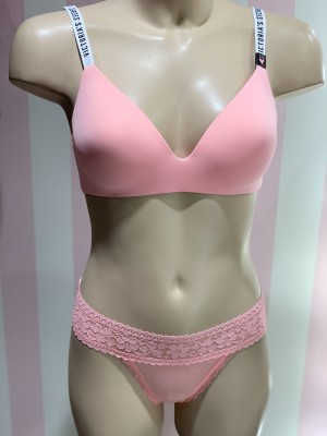 Комплект білизни Victoria's Secret Logo Bra Pink set