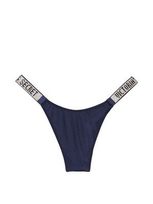 Трусики Victoria’s Secret Very Sexy Shine Strap Thong panty Noir Navy