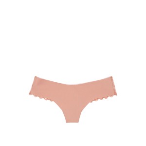 Трусики бесшовные Victoria’s Secret Floral Mesh Rose Clay Thong panty