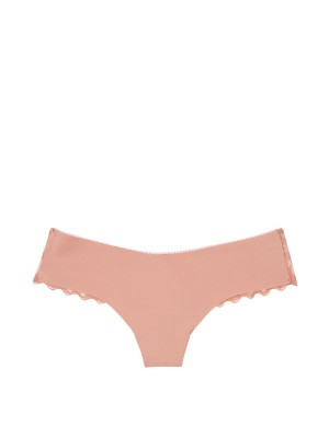 Безшовні трусики Victoria's Secret Floral Mesh Rose Clay Thong panty