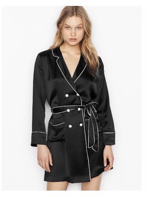 Сатиновый халат Victoria’s Secret Very Sexy Black