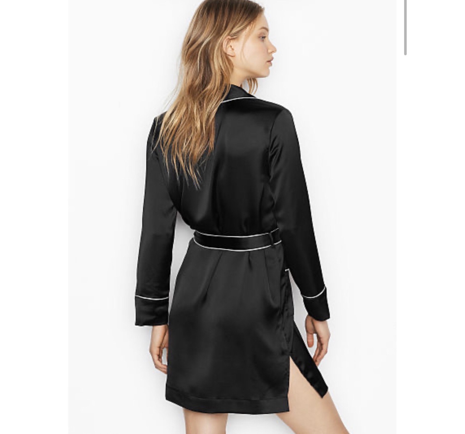 Сатиновый халат Victoria’s Secret Very Sexy Black