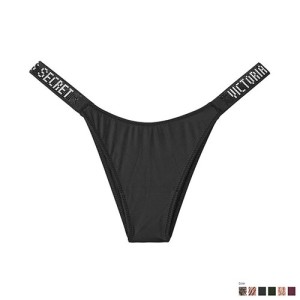 Комплект белья Victoria’s Secret Very Sexy BALCONETTE BLACK Embellished Straps Lined Bra set