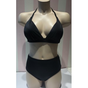 Купальник роздільний Victoria's Secret Triangle Black з високими плавками