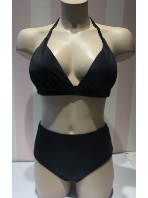 Купальник роздільний Victoria's Secret Triangle Black з високими плавками