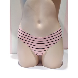 Трусики безшовні Victoria's Secret No Show Lace zebra print Thong panty