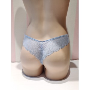 Трусики бесшовные Victoria’s Secret Sky Blue Lace Thong panty