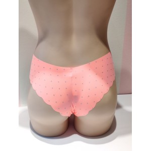 Трусики бесшовные Victoria's Secret Pink Coral Embellished Dot No Show Cheekster panty