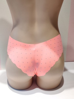 Трусики бесшовные Victoria's Secret Pink Coral Embellished Dot No Show Cheekster panty