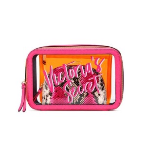 3 в 1 косметичка Victoria's Secret Neon Python Backstage Nested Trio