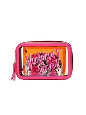 3 в 1 косметичка Victoria’s Secret Neon Python Backstage Nested Trio