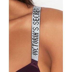 Комплект белья Victoria’s Secret Embellished Strap Berry Diva Push-up Bra Set