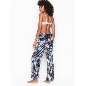 Сатиновая пижама Victoria’s Secret Floral print The Satin Long PJ Set 