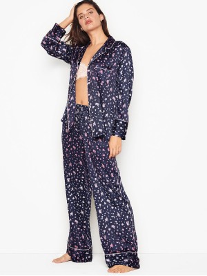 Сатиновая пижама Victoria’s Secret The Satin Long PJ Set